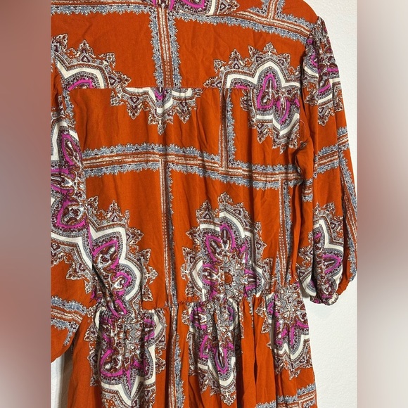 Porridge Isabel Anthropologie Dress Boho Paisley Tunic Dress Small - Picture 8 of 9